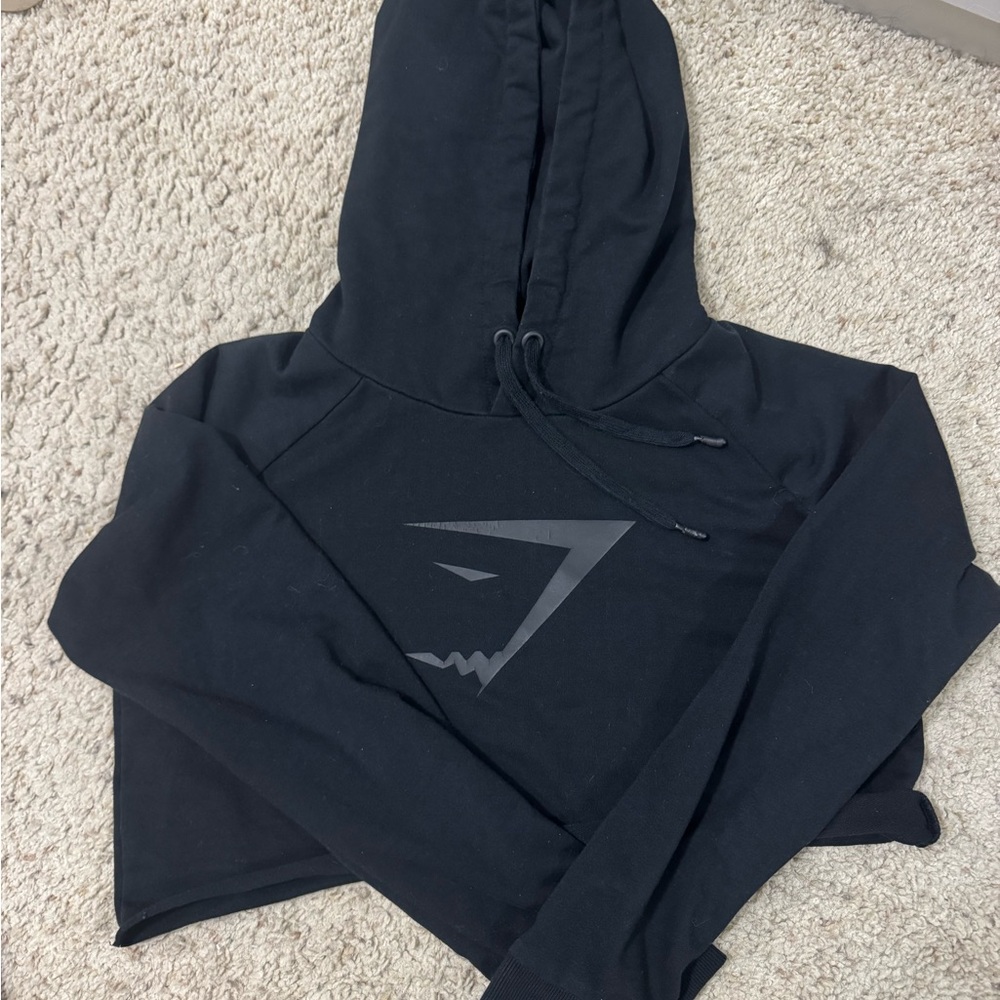 Gymshark black cropped hoodie